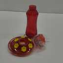 Kingsyard Glass Hummingbird Feeders for Outdoors Hanging, Hummingbird Nectar Feeder with Ant Moat & 6 Bee Guard Feeding Ports, 25 Ounces Leak Proof (Red)