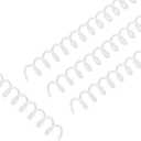 PATIKIL 20 Pack Plastic Spiral Binding Coils, 8mm(5/16") Binding Coils 40 Sheet Capacity Spiral Binder Rings 3:1 Pitch for Office Classroom, White