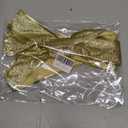 Christmas Bows - Glitter Gold Ribbon Bows 16''x7'' for Xmas, New Year, Wedding Parties - Indoor/Outdoor Decorations