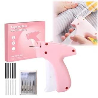 Itopan Stitch Gun for Clothes, Tagging Gun for Clothing Quick Fixes - Price Tag Gun with 6 Fine Needle, 1000 Black Fasteners & 1000 White Fasteners Snow1+Medium