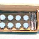 AZVALVOL Mirror Clip Mirror Hanging Hardware Mirror Holder Clips Metal Round Mirror Mounting Clips 8Pcs Zinc Alloy Clips for 3-6mm Thick (Chrome, 8)