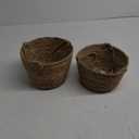 MY MIRONEY 2PCS Hanging Planter Basket Natural Seagrass Woven Plant Pot Hanger Hanging Plant Holder with Twine for Home Decor, Indoor & Outdoor Use, 8.11" x 4.96", Khaki