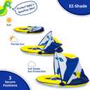 SwimSchool Infant Baby Pool Floats, Free Swimming, Super Buoyant Ages 6-24 Months Multiple Colors/Styles Adjustable Canopies and Seats, Splash & Play Baby Floaties
