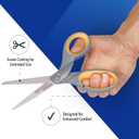 Westcott 8-Inch Titanium Bonded Scissors for Home, Office, and Classroom - Perfect for Cutting Paper, Sewing, and Crafts - Heavy-Duty Design with Soft Handle - Gray/Yellow - 4-Pack