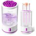 Makeup Brush Cleaner machine, 2 in 1 Makeup Brush Cleanser & Washer, 7000 RPM High-Speed Deep Cleaning, Portable Automatic Cosmetic Brush Cleaner for Foundation Brush Sponge, Silver