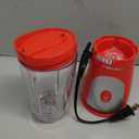 Mueller Personal Blender for Shakes and Smoothies with 15 Oz Travel Cup and Lid, Juices, Baby Food, Heavy-Duty Portable Blender & Food Processor, Red