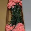 Riyuwal 28 Heads Carnations Artificial Flowers 4 Pcs Faux Carnations Bouquet 18.5in Silk Pink Flower for Wedding Decor Home Table Centerpiece Floral Arrangements (Pink)