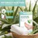 Welnove Silicone Heel Protectors for Shoes - 4 Pcs Gel Heel Cups with Aloe Vera Extract for Women Men - Shoe Cushion Inserts Pads for Plantar Fasciitis, Spur, Dry Cracked Heels,Blister, Size L