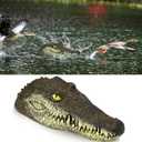 Yulejo 12.6 Inches Floating Alligator Head Pool Accessories Float Alligator Fake Crocodile Head Decoy Crocodile Floating Head for Goose, Heron, Duck Control, Pool, Garden and Patio Accessories