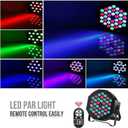 U`King LED Par Lights DJ Stage Light Corded RGB 36 LED with Sound Activated Control DJ Uplighting for Wedding Party Club Christmas Stage Lighting (2 Packs)