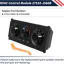 HVAC Control Module 27510-JS60B, 27510JS60B Front Climate Control Module Panel Compatible with Nissan Frontier/ Navara D40 2008-2012 Heater A/C Control Switch Panel Module with Tooltool