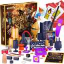 Nicella Magic Kit - 300+ Magic Tricks for Kids Age 6-8 8-10 10-12, Magic Set Magician Toy with Video Instructions for Kid Beginners - Christmas Halloween Birthday Gifts Toys for Boys Girls Kids (Gold)