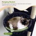 Globlazer Cat Tree Tall, 71 inches Cat Tower for Indoor Adult Cats Multi-Level 3 Condos for Indoor Cats XL Cat Tree Tower with Scratching Posts, Soft Extra Large Hanging Basket, F71, Dark Gray