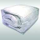 Clear Vinyl Zippered Storage Bag, 1 pc, 36 x 22 Inch