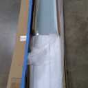 36x80 Inch Glass Sliding Barn Door Slab and 6.6ft Hardware Kit Included, 5 Frosted Glass, LVL Wood Panel Covered with White Water-Proof Scratch-Proof PVC Surface, Simple DIY Assembly