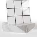 3 x 10pcs Marble Peel and Stick Backsplash Waterproof Wall Panels, Self Adhesive Marble Foam Tile, 11.8"x11.8" PVC Wall Panels for Bathroom, Kitchen, Living Room and Laundry Room (Plaid Pattern) (White and Black)