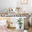 Uneedem Indoor Plant Stand, Wood Mid Century Modern Small Round Side Plant Table for Indoor Plants, 8.9" Tall Plant Holder for Flower Pots End Table