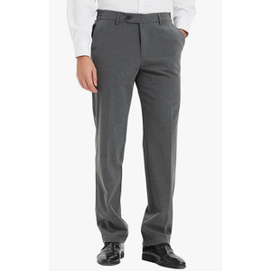 Plaid&Plain Men's Dress Pants with Elastic Waistband and Stretchy Fabric Straight Fit size 33WX30l