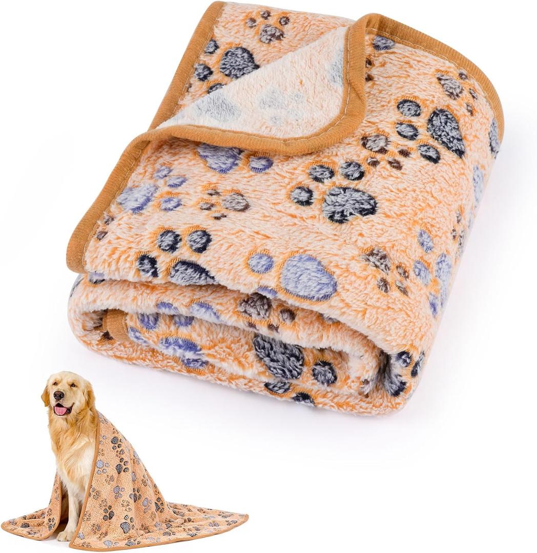 Dog Blankets for Medium Dogs, Cat, Premium Soft Dog Blankets for Small Dog Washable, Puppy Blanket Dogs Essentials for Puppies (1, 42 x 30) (1, Brown, 41" x 30")