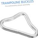 BESPORTBLE 40Pcs Zinc Plated Steel Triangular Rings 1.65X0.98In for Trampoline Replacement Bags Purses Crafts and DIY Accessories