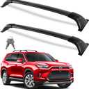 Wonderdriver Heavy Duty Black Upgraded Roof Rack Cross Bars 260lbs Compatible with Toyota Grand Highlander & Lexus TX 2024-2026, Metal Lockable Aluminum Roof Rails Crossbars Cargo (Not for Highlander)