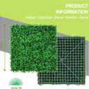 AOKIE 10"X10" Artificial Grass Wall, 24Pcs Boxwood Hedge Wall Panels UV-Anti Grass Backdrop Wall Decor, Greenery Privacy Hedge Screen for Indoor Outdoor Patio Balcony, Party Garden Fence Decor