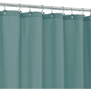 ALYVIA SPRING Teal Fabric Shower Curtain Liner Waterproof - Soft & Light-Weight Cloth Shower Liner with 3 Magnets, Hotel Quality & Machine Washable - Standard Size 72x72, Sea Teal