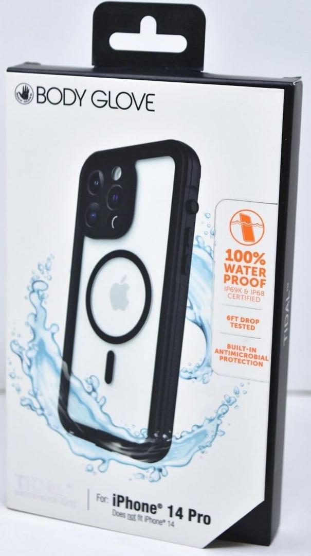 Body Glove Tidal Waterproof Case with Magsafe for iPhone 14 Pro - Black/Clear