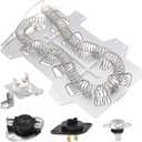 Dryer Heating Element Kit Replace for Samsung DV42H5400EW/A3 DV42H5600EP/A3 DV456EWHDSU/AA DV407AEW/XAA DV409AEW/XAA DV448AEP/XAA DV448AEW/XAA DV433ETGJWR/A1 DV410AEW/XAA DV410AER/XAA