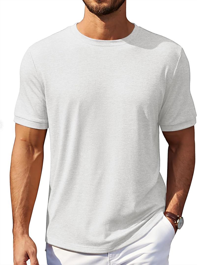 COOFANDY Men's T Shirt Short Sleeve Crew Neck T-Shirt Casual Summer Tshirt Classic Basic Tee Shirt (Medium)