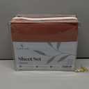 LuxClub 6 PC Queen Sheet Set, Breathable Luxury Bed Sheets, Deep Pockets 18" Eco Friendly Wrinkle Free Cooling Sheets Machine Washable Hotel Bedding Silky Soft - Salmon Pink Queen