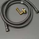 Eastman 5 Ft. Dishwasher Installation Kit, Braided Stainless Steel Supply Line with 3/8 Inch Compression Ends, 41041