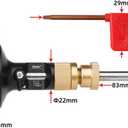 EMVANV Wheel Marking Gauge Kit, Marking Gauge, Wood Scribe Tool, Metric Micro Adjuster Ruler, Woodworking Tools Scriber for Woodworking (Black+Gold)
