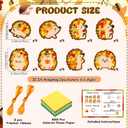 Funrous 32 Set Fall Suncatcher Craft Kit Autumn Hedgehog Suncatcher Paper Crafts with Tissue Paper DIY Window Stained Glass Effect Hanging Ornaments for Autumn Thanksgiving DIY Activities Party Favors