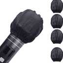 Microphone Cover 200pcs (100 pairs) Microphone Covers Disposable Individually Wrapped Mic Cover For Sanitary Mic Covers Disposable For Mic Microphone Windscreen & Pop Filters Black (200 pack- Black)