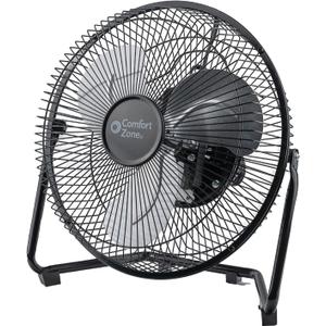 Comfort Zone 9-Inch High-Velocity Desk Fan, All-Metal 3-Speed Turbo Air Circulator with 180 Tilt, Quiet Small Table Fan for Office, Bedroom, and Home, Fully Assembled, ETL Listed