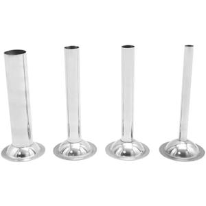 4Pcs #8 Sausage Stuffing Tubes, Stainless Steel Sausage Stuffer Kit for Meat Grinder Kitchenaid Plastic FGA Food Grinder
