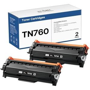 TN760 Toner Cartridges Replacement for Brother Toner TN-730/TN-760 Compatible HL-L2350DW MFC-L2710DW MFC-L2750DW HL-L2395DW HL-L2370DW DCP-L2550DW HL-L2390DW (Black, 2 Pack)