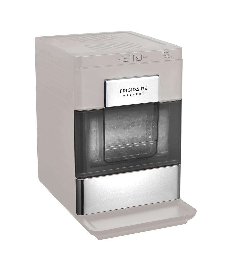FRIGIDAIRE Gallery Countertop Crunchy Chewable Nugget Ice Maker, 33lbs per Day, Auto Self Cleaning, Grey FRIGIDAIRE Gallery Countertop Crunchy Chewable Nugget Ice Maker, 33lbs per Day, Auto Self Cleaning, Grey