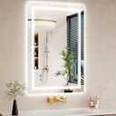 24X36 LED Bathroom Mirror with Lights, Anti-Fog, Backlit + Front Lit, Dimmable, Led Vanity Mirror for Wall, Lighted Bathroom Mirror, 3 Colors, Shatter-Proof Tempered Glass