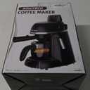 SOWTECH Coffee Machine, 3.5 Bar Espresso Cappuccino Machine with Milk Frother, 1-4 Cup Portable Coffee Maker for Latte, Cappuccino, 800W, Black