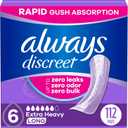 Always Discreet Adult Incontinence Pads for Women, Extra Heavy Absorbency, Long Length, Postpartum Pads, 112 Count (4 Packs of 28) (6-drop)