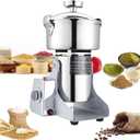 Electric Grain Mill Grinder 2800W Dry Material Grinding Machine 1000g Stainless Steel Pulverizer 36000r/min High-speed Grain Mill 270 swingable Superfine powder for Home and Commercial 1000g