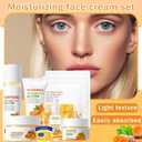 9 Pcs Turmeric Skincare Set with Moisturizing Facial Cleanser,Toner,Face Serum, Facial Cream, Eye Cream,Travel Size Lip Balm and 3 Hydrating Face Sheet Masks Skin Care Set