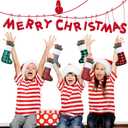 Skylety 60 Pcs Mini Christmas Stockings 8.27 Inch Small Buffalo Plaid Red Black Stockings Hanging Ornament Classic Bulk Christmas for Family Holiday Party Gift Xmas Tree Decoration