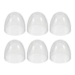 Toyvian Milk Bottle Caps Replacement, 6 Pcs Clear Plastic Feeding Bottles Lids Replacement, The Bottom Diameter is Approximately 6.2cm