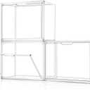 3Pack Clear Plastic Handbag Storage Organizer for Closet, Acrylic Display Case for Handbag and Purse, Purse Organizer for Closet with Magnetic Door for Book, Toys, Hat