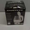 OVENTE Electric Kettle, 1.5L Borosilicate Glass Countertop Water Heater and Boiler for Coffee or Tea, BPA-Free, Auto Shut-Off, Boil-Dry Protection, Removable and Washable Spout Filter, White KG83W