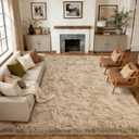9x12 Extra Large Area Rugs for Living Room, Shaggy Non-Slip Rugs for Bedroom Kids Playroom Dorm Room, High Pile Ultra Soft Carpet, Beige