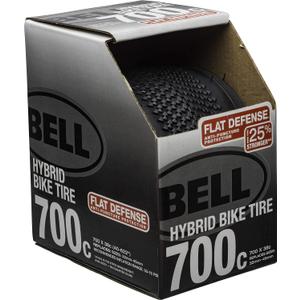Bell Flat Defense Hybrid Gravel Bike Tire (700 x 38 c, Black - 700 x 38c)